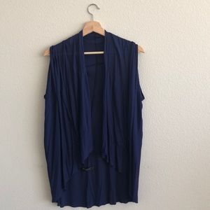 EUC Patterson Kincaid Blue Rayon Vest SZ Large